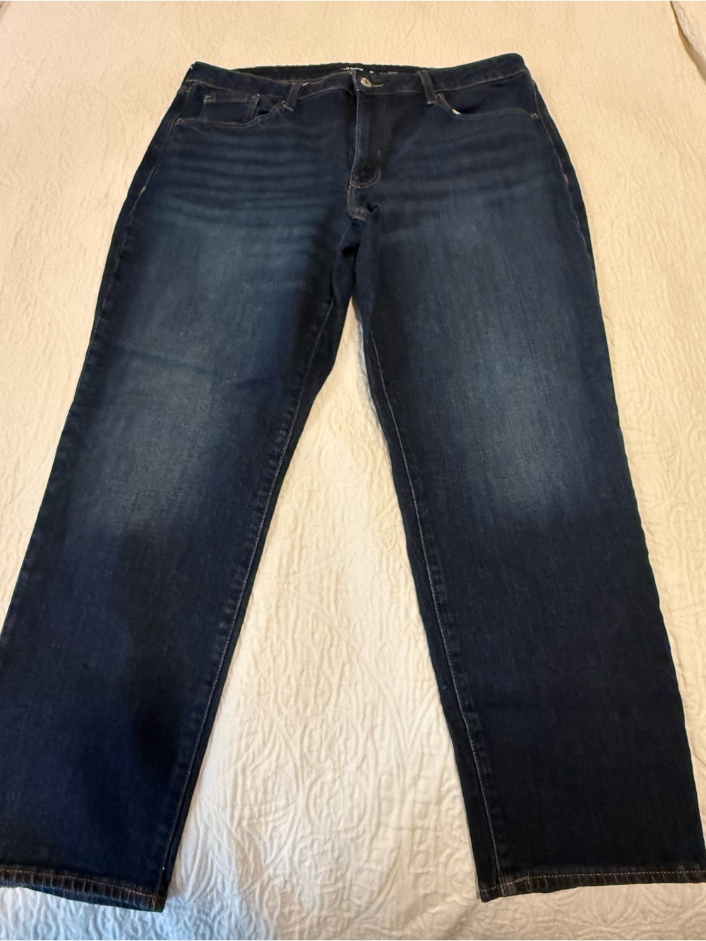 Old Navy dark wash O.G. Straight mid rise jeans 16